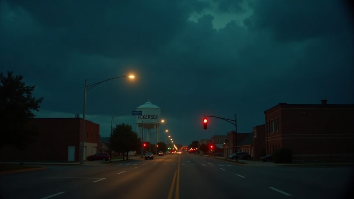 Approaching Nickerson on Highway 96