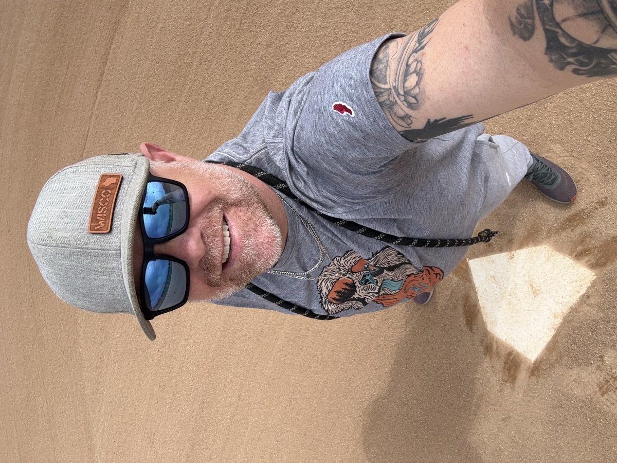 Derek at home plate on a baseball diamond